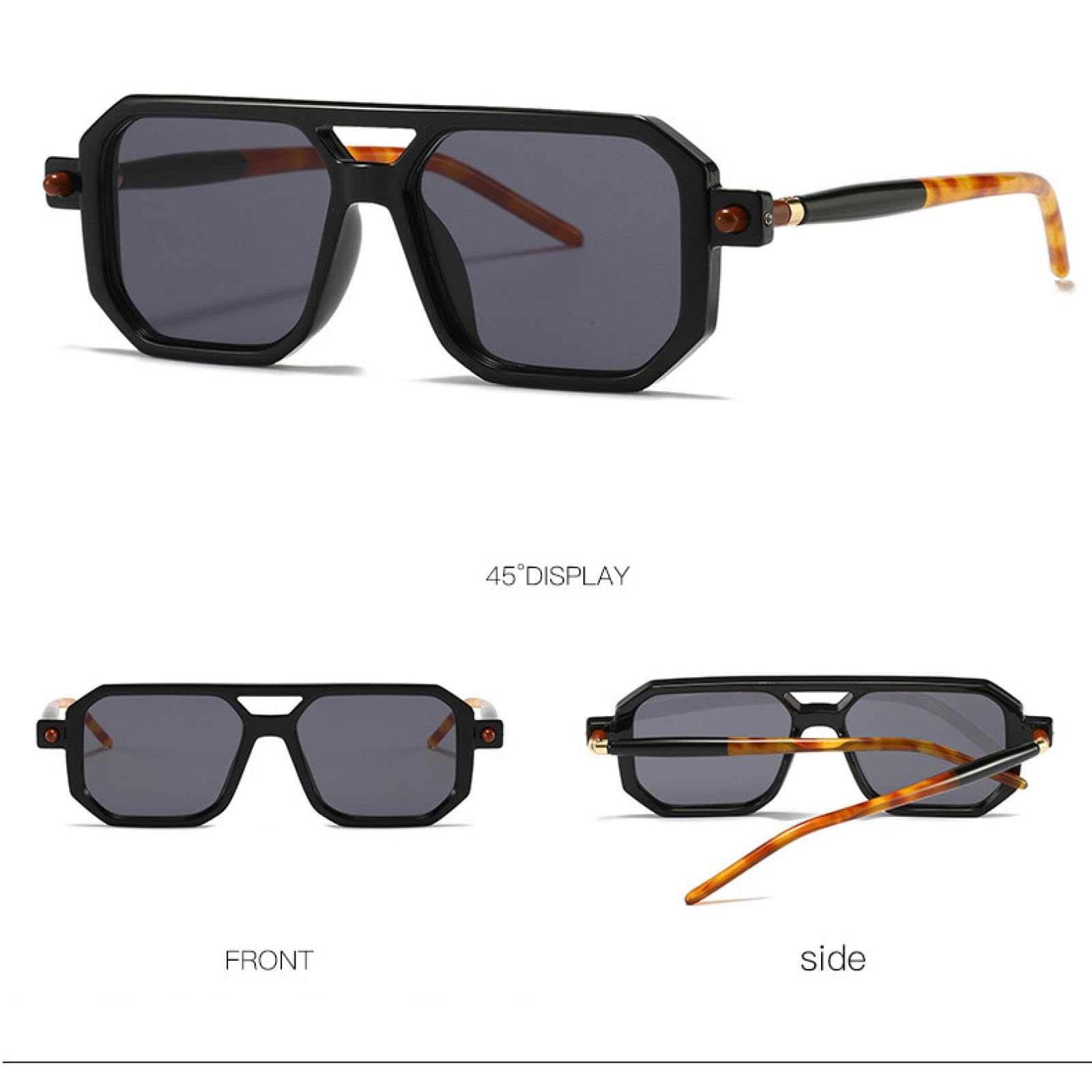 Gafas de sol punk para hombre y mujer, monturas grandes, estilo retro, UV400