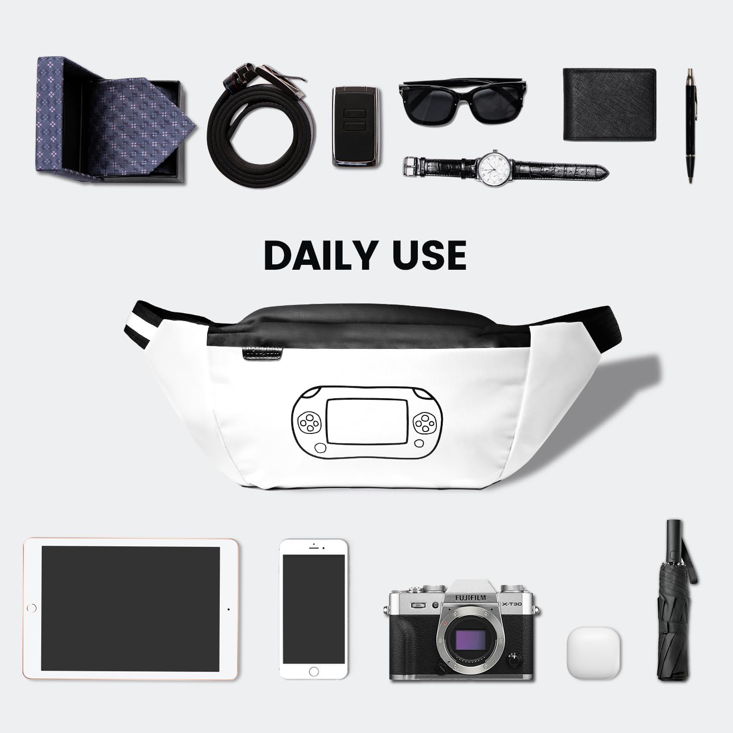OPTOSLON Rog Ally - Funda de transporte compatible con ASUS ROG Ally Gaming de mano y accesorios, bolsa bandolera para soporte original y adaptador de CA para viajes y almacenamiento con un protector