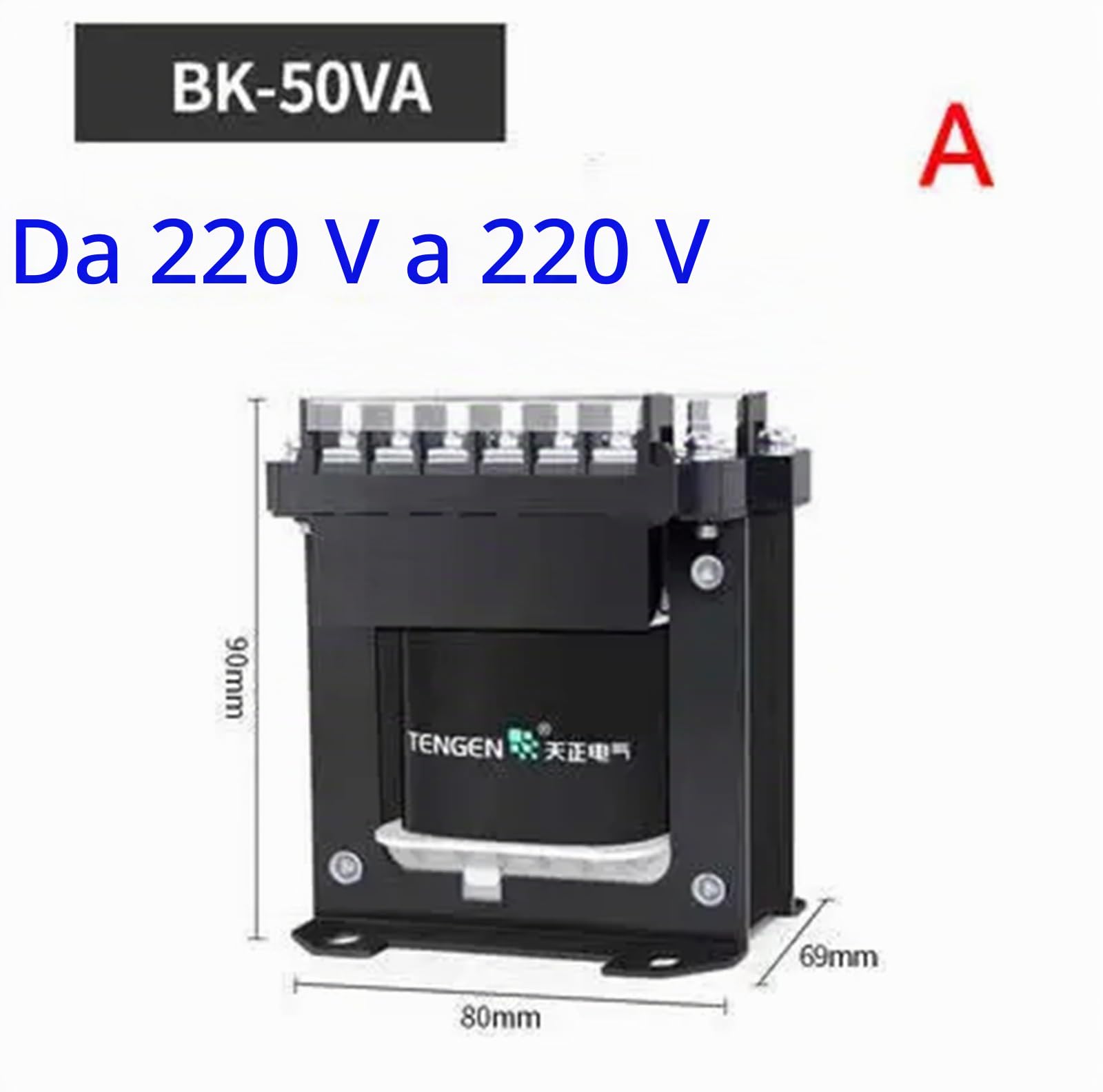 Trasformatore di isolamento monofase BK 220V variabile 220V alimentatore di isolamento antiurto for apparecchiature elettriche(A)