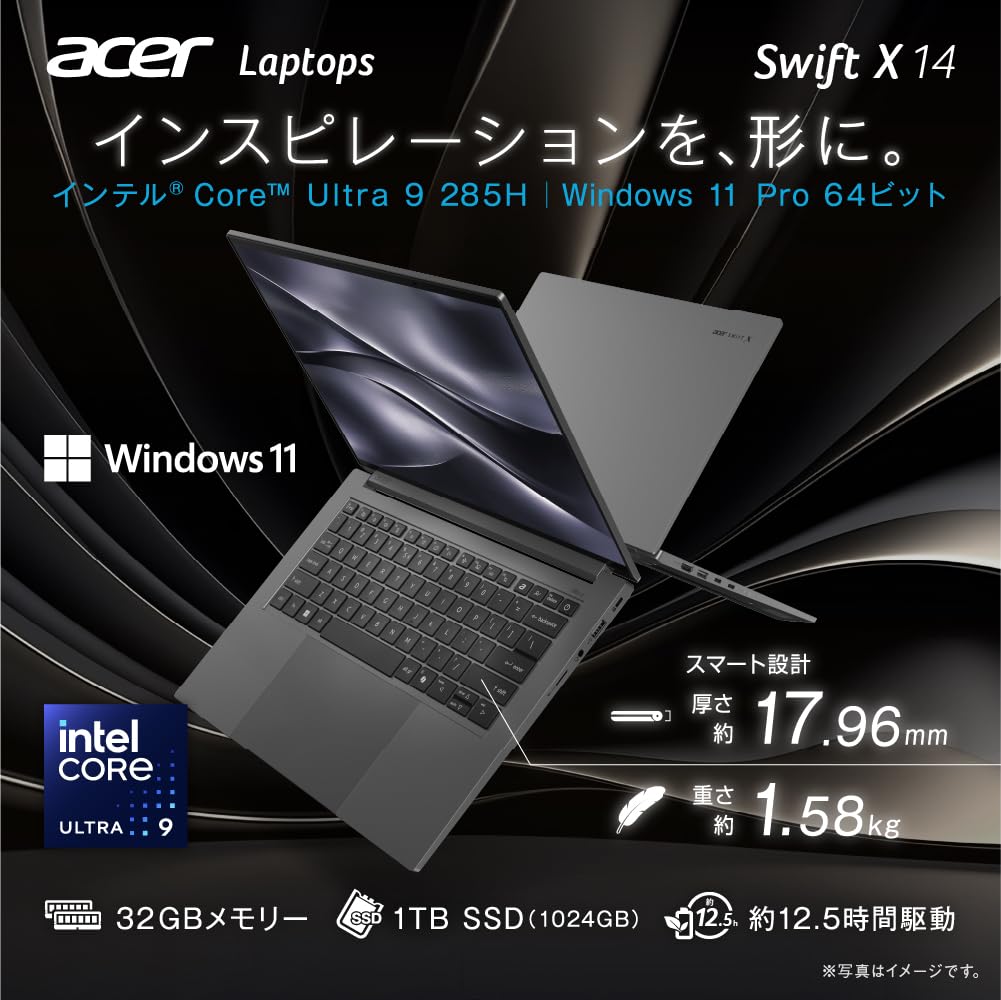 Amazon.co.jp: Acer Swift X 14 Core Ultra 9 285H RTX 5070 32GB