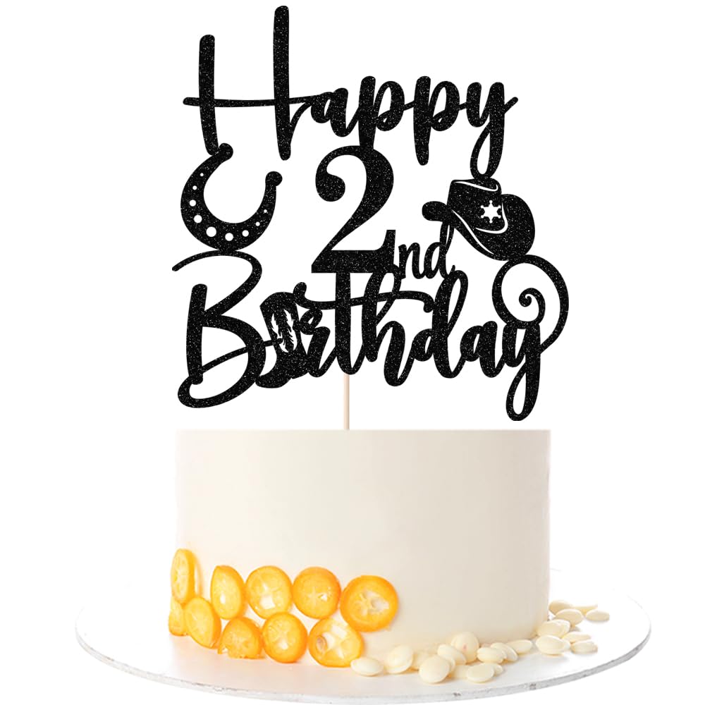 Kaoenla Cowboy Cake Topper-cowboy theme Happy 17th Birthday Decor,17th Birthday/Anniversary Party Decorations (2nd) — image 1