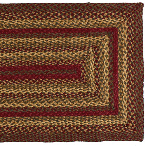 Ihf Home Decor Cinnamon Braided Rug 20"X30" Rectangle Accent Floor Carpet Natural Jute Material Doormat | Wine, Natural And Brown Enhance With Woven Collection (20"X30" Rectangle, Cinnamon) #TOP3