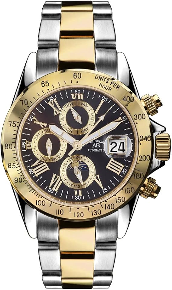 André Belfort AB8110J Le Capitaine Or/Acier Noire Amazon.fr Mode