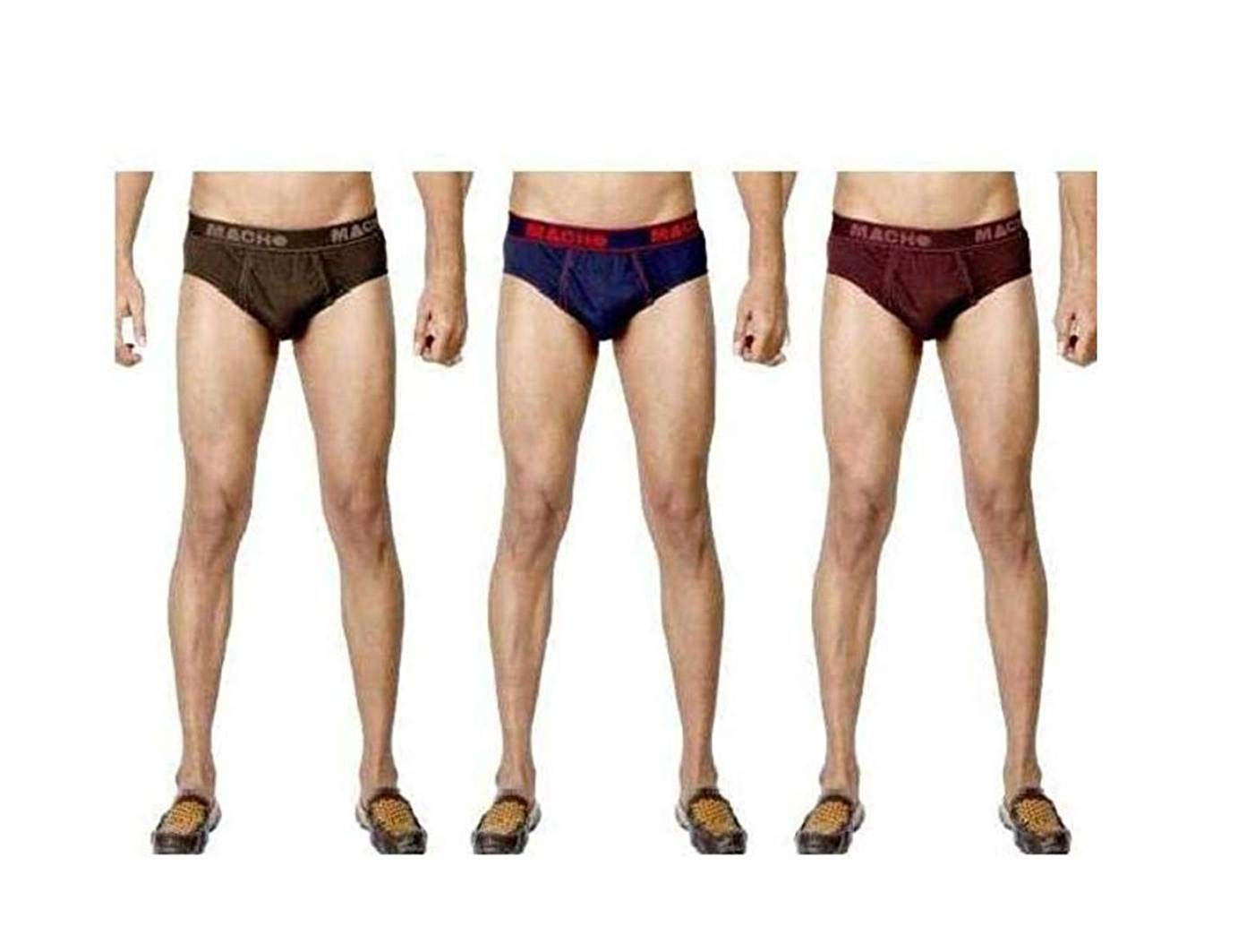 macho Smart Cut Mens Cotton Brief Multicolor, Pack of 3 (100 cm)-picture-17