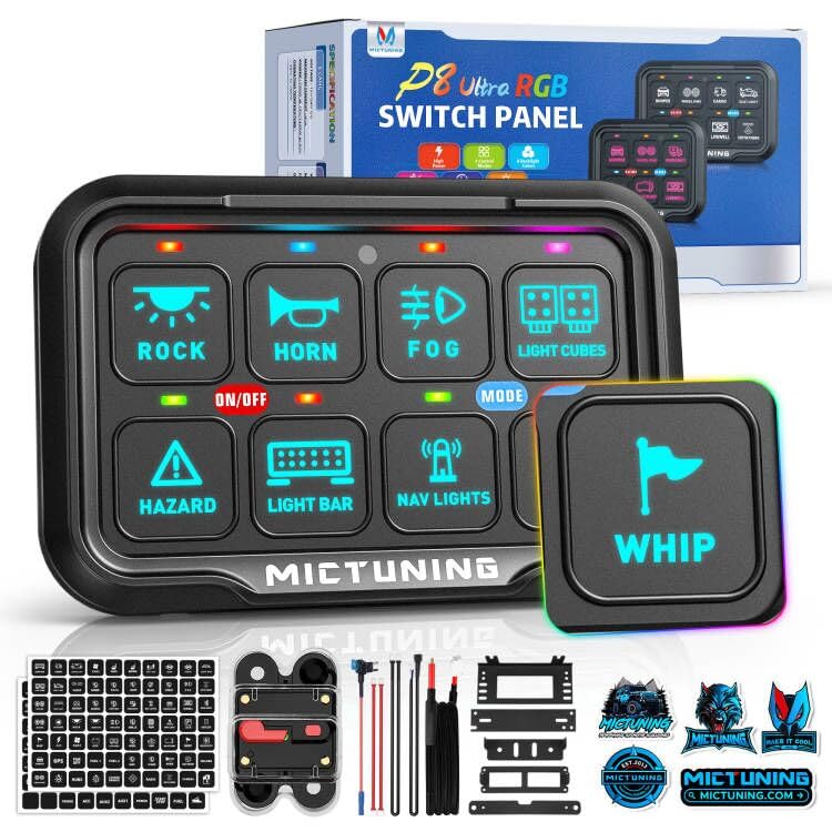 Amazon.co.jp: MICTUNING P8+ Ultra 8ギャングスイッチパネル