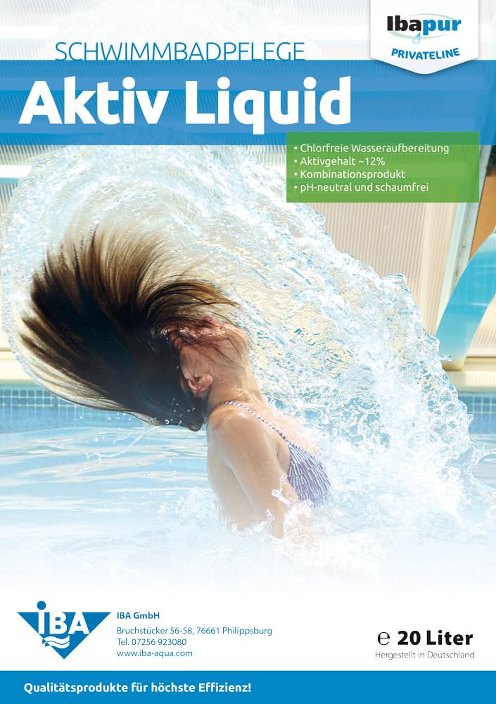 IBA 20 l Aktiv Liquid Aktivsauerstoff chlorfrei Desinfektion Pool Schwimmbad