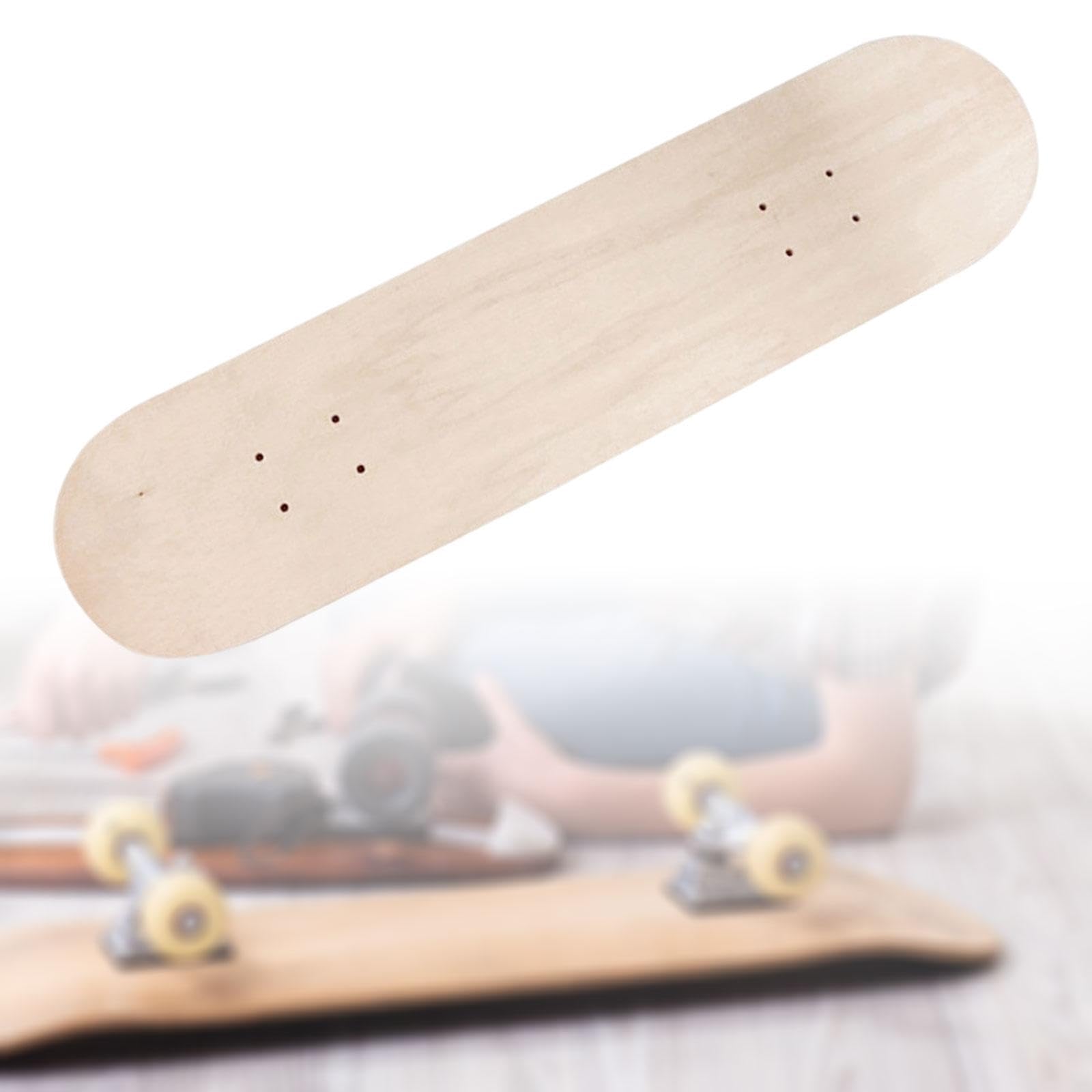predolo Holz-Skateboard-Deck, Kunst-Malbrett, leeres Longboard-Deck, Kinder-DIY-Skateboard für Kinder