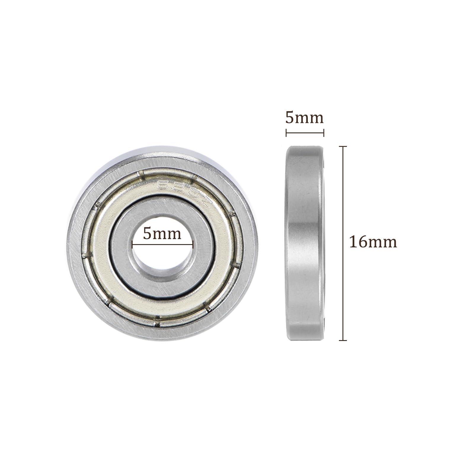 20 Cuscinetti A Sfera MR105-2RS 5x10x4 Mm - Acciaio Al Cromo, Doppia Tenuta Per Motori E Utensili