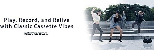 Miniatura 10 de Emerson EPB-3003 Boombox portátil de CDcasete con radio AMFM, color negro