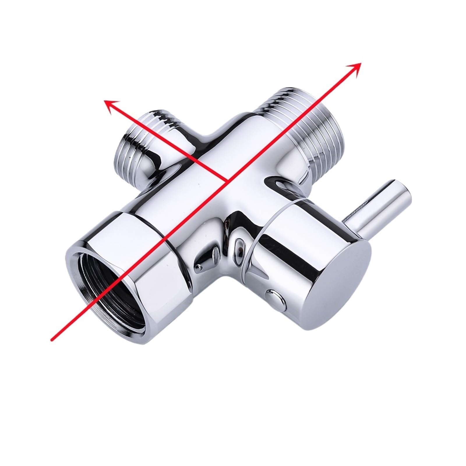 G1/2" G3/8" G7/8" G3/4" Trójdrożny zawór przełączający Adapter T do złącza wody w kranie prysznicowym(3-8 T valve)
