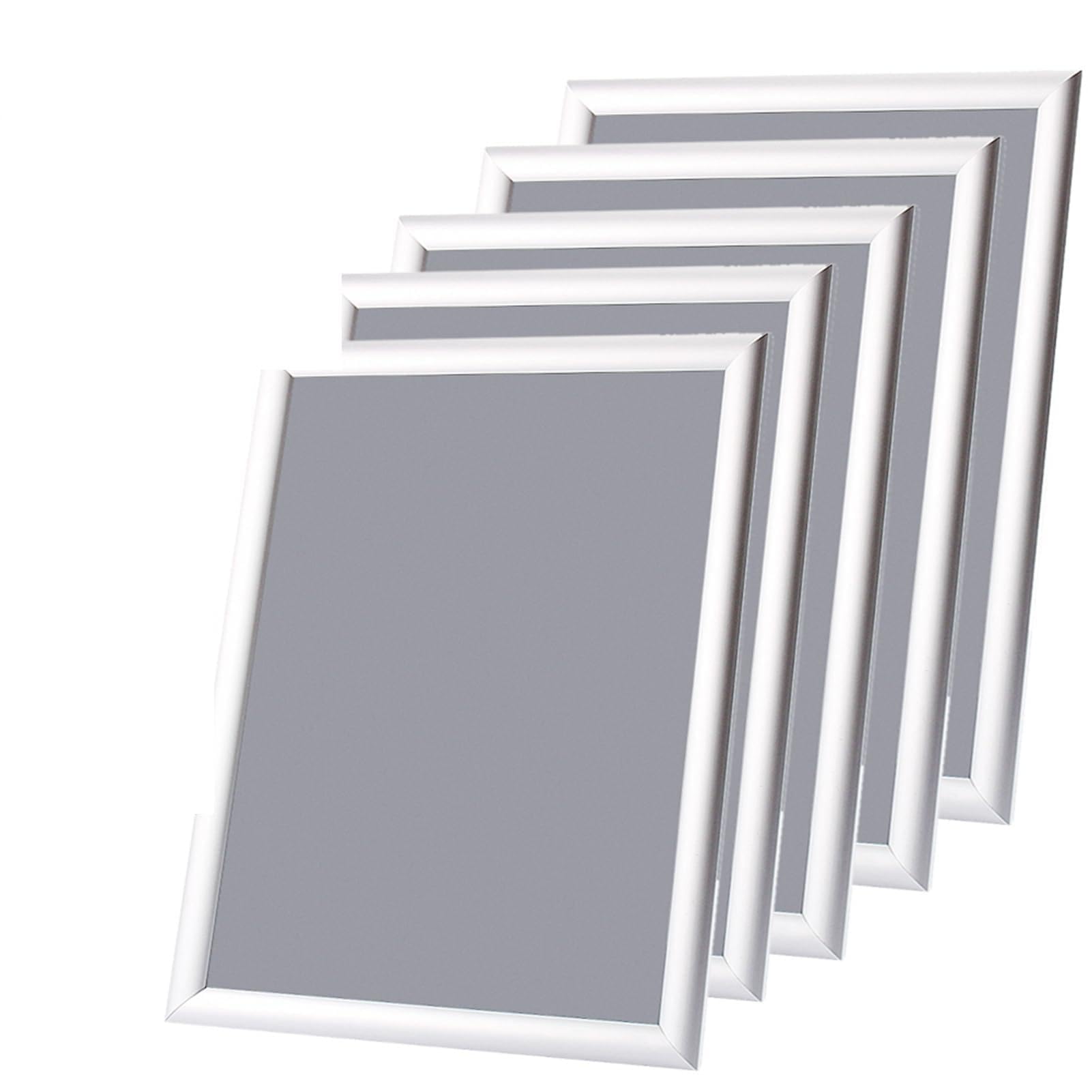 Aramox Ramka na Plakat Aluminiowy Stojak na Plakaty 5 szt. Ładowany od Przodu 24 X 32,5 Cm Osłona z PCV Uchwyt ścienny do Sklepu Szkolnego Wyświetlacz z Powiadomieniami w Domu
