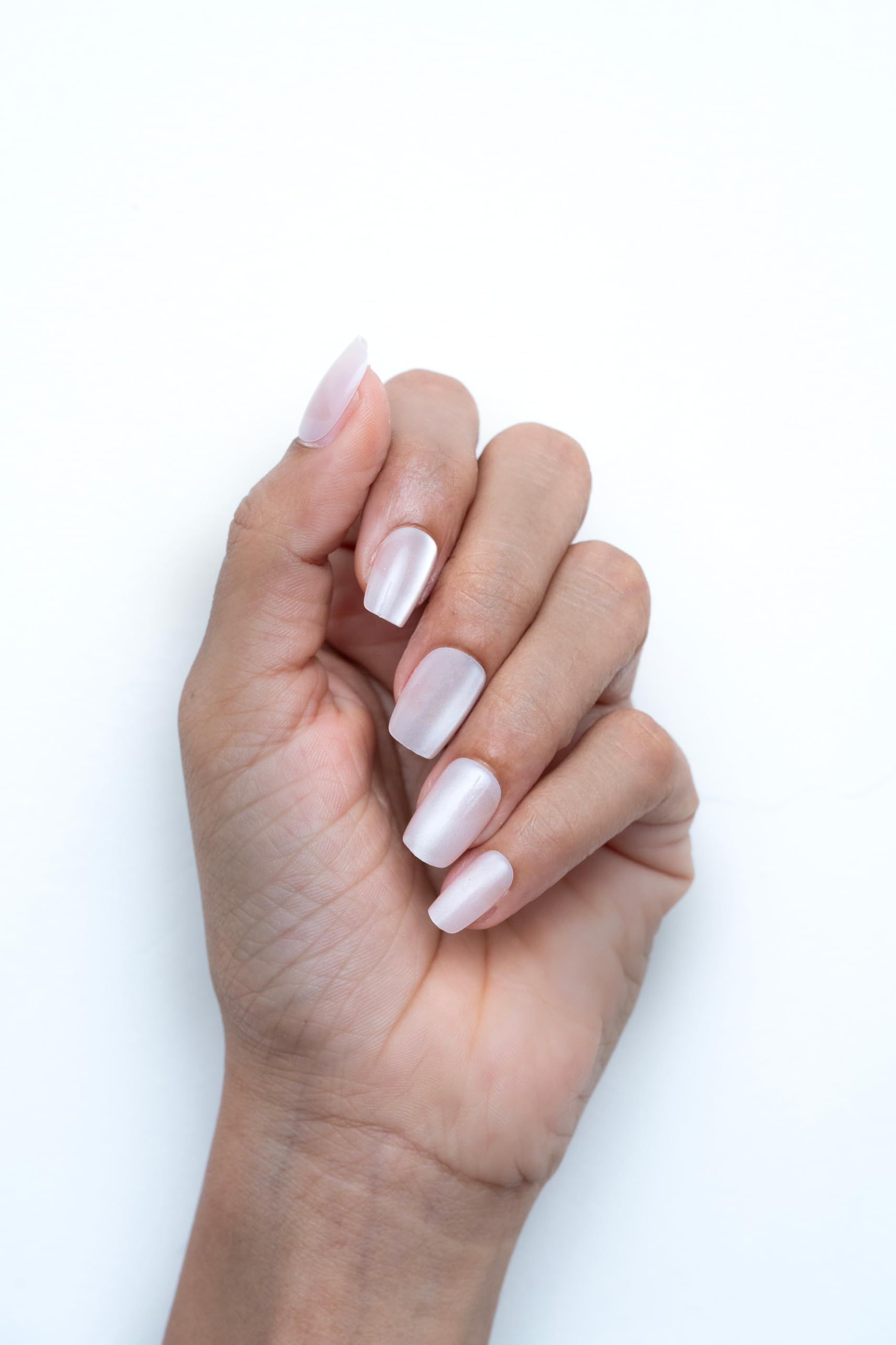Gush Beauty Nailed It | Reusable Luxury Press On Nails With Application Kit - Creme Cat Eye-image-37