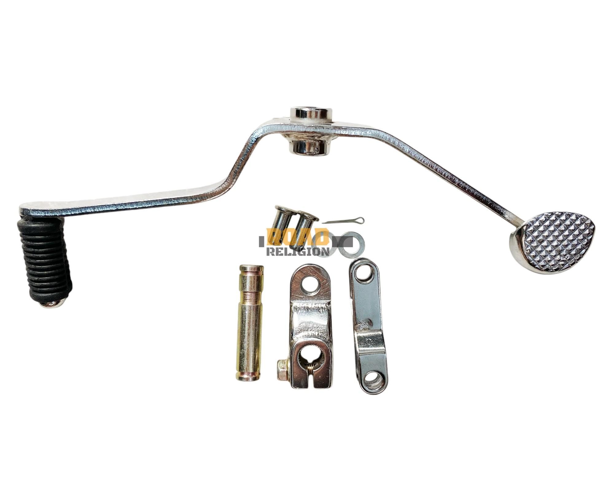Metal Rx100 / Rxg 135 Gear Lever With Gear Meeling Kit/Boss Kit/Arm Shift Kit (Parts Of Gear Lever) (2139035, Silver)