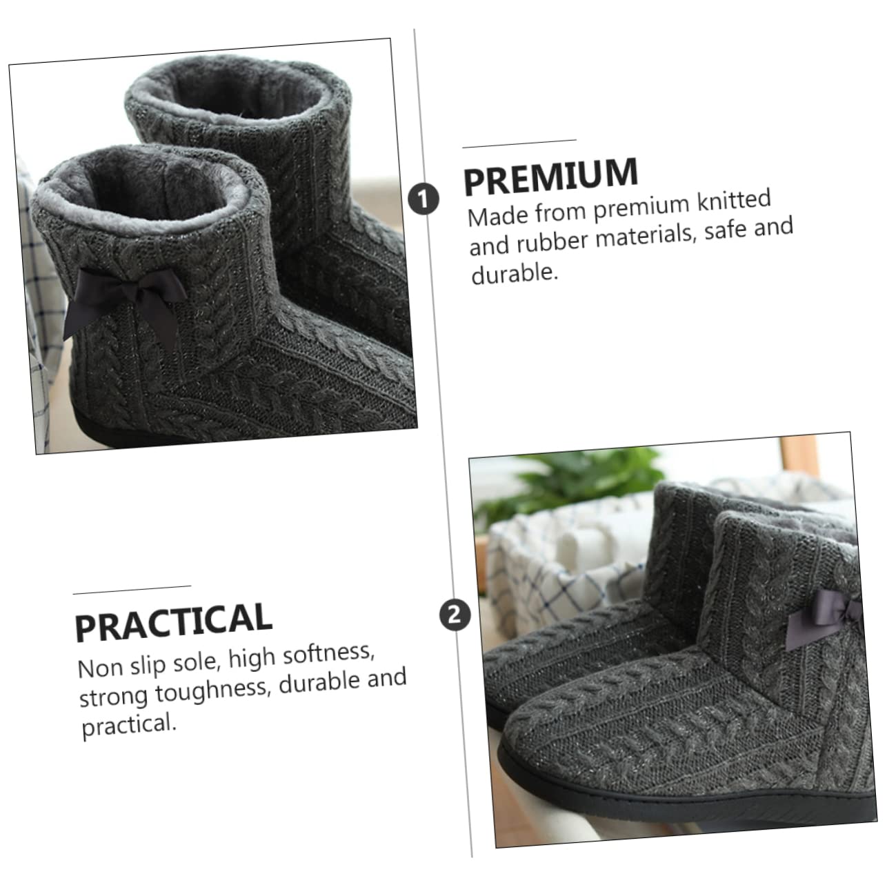 SOIMISS bottes de neige pour femmes diapositives de pantoufles pour les femmes pantoufles chaudes hiver snow boots femme porter des bottes à la maison chaussures pour la maison