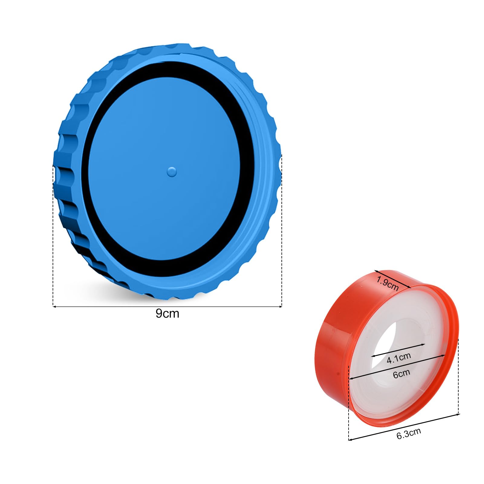 Set Di 2 Tappi Invernali Per Piscina 90mm - Resistenti Al Gelo E Impermeabili Per Raccordi