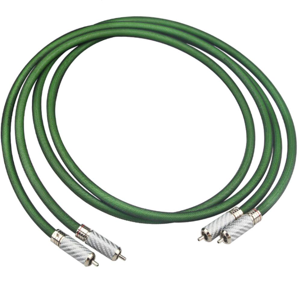 7N OCC posrebrzany kabel HiFi RCA dwuwarstwowy ekranowany wzmacniacz kina domowego kable audio (1 m / 1 m)