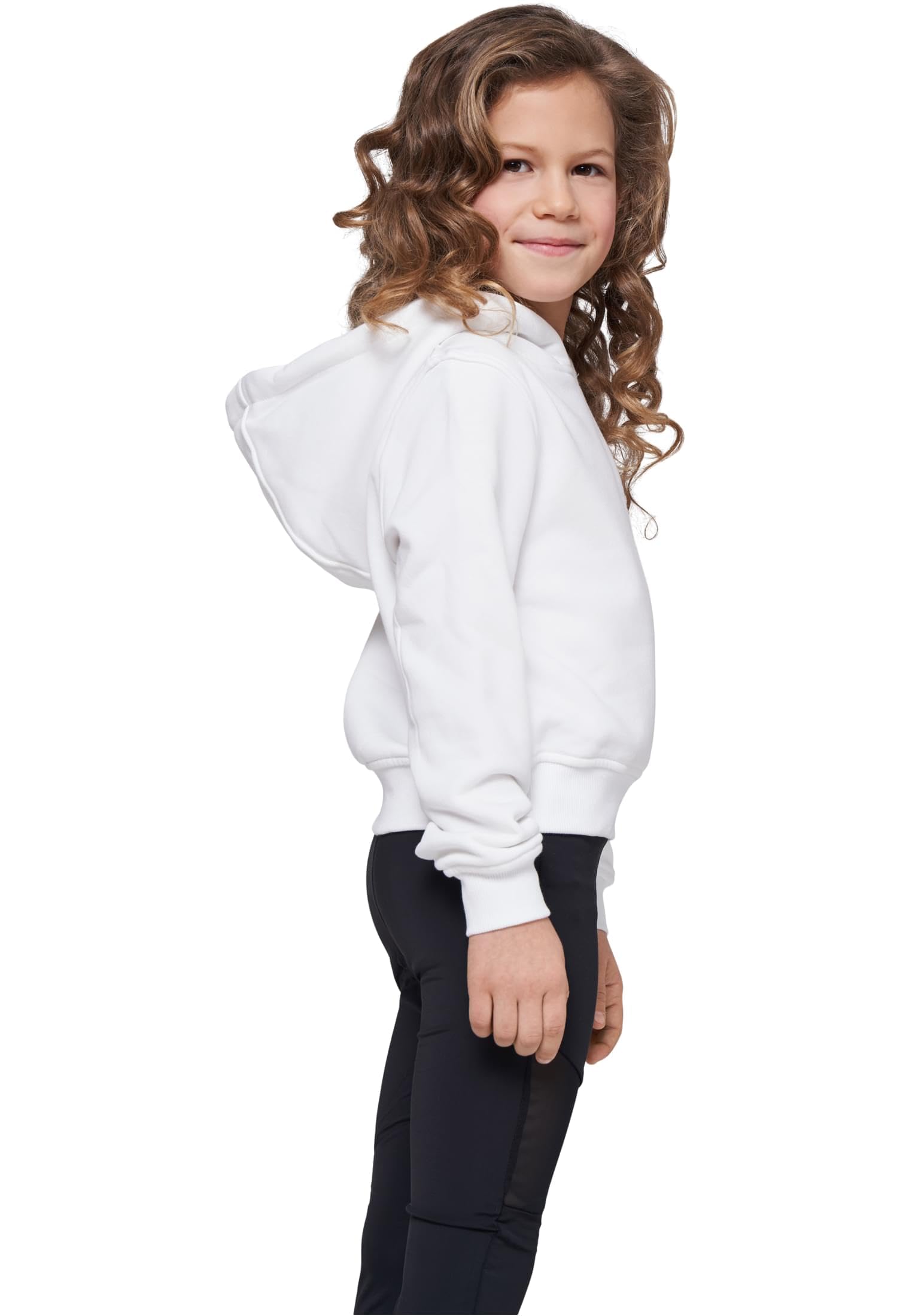 Build Your Brand Girls Cropped Sweat Hoody Sudadera con Capucha Niñas