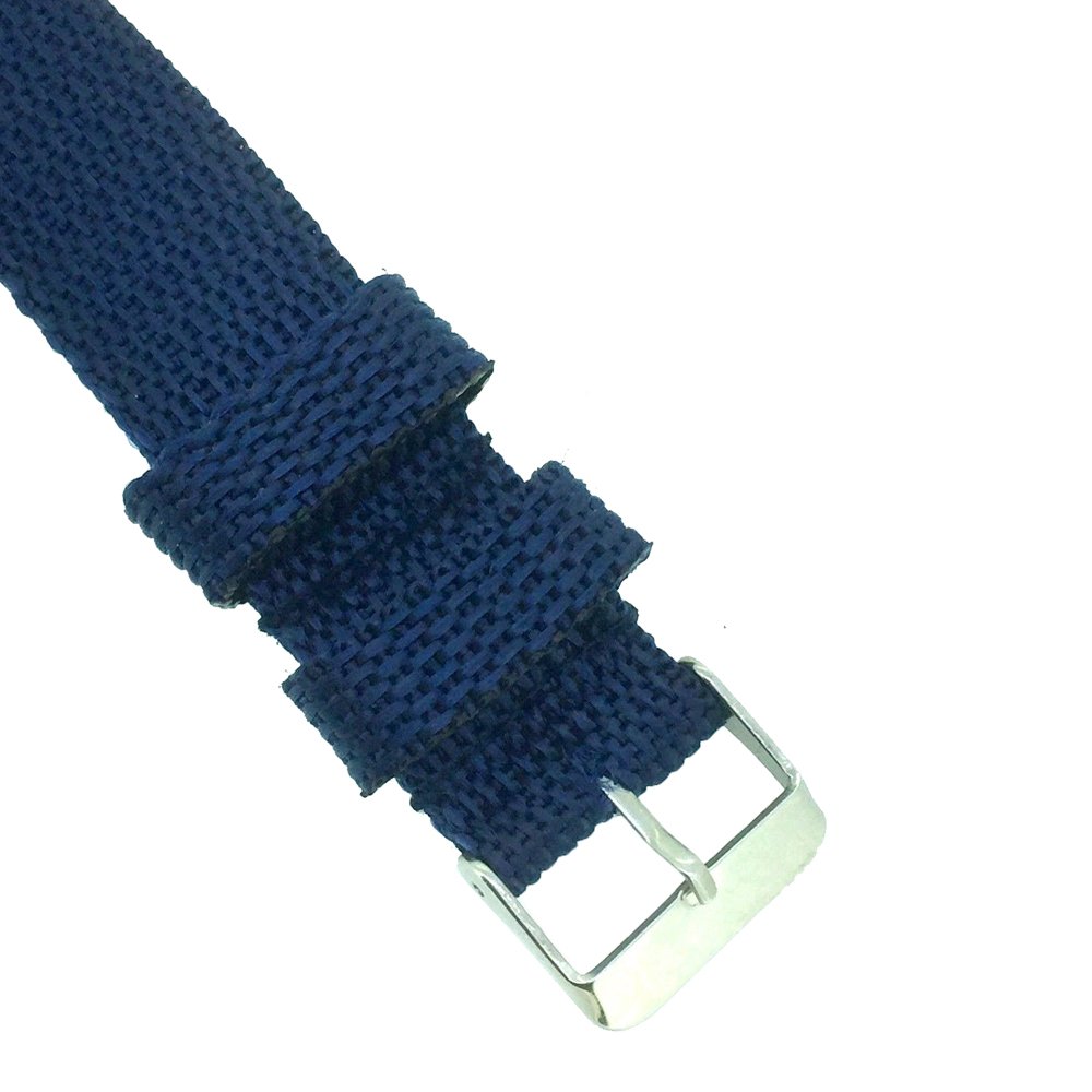 Westime Blue One-Piece 18/20 / 22mm Nylon Thread Through Watch Strap