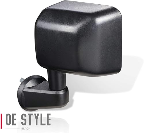 Miniatura 2 de DNA Motoring OEM-MR-CH1320271 Ajuste manual de estilo de fábrica con espejo lateral izquierdo de vidrio calentado compatible con Wrangler 07-18