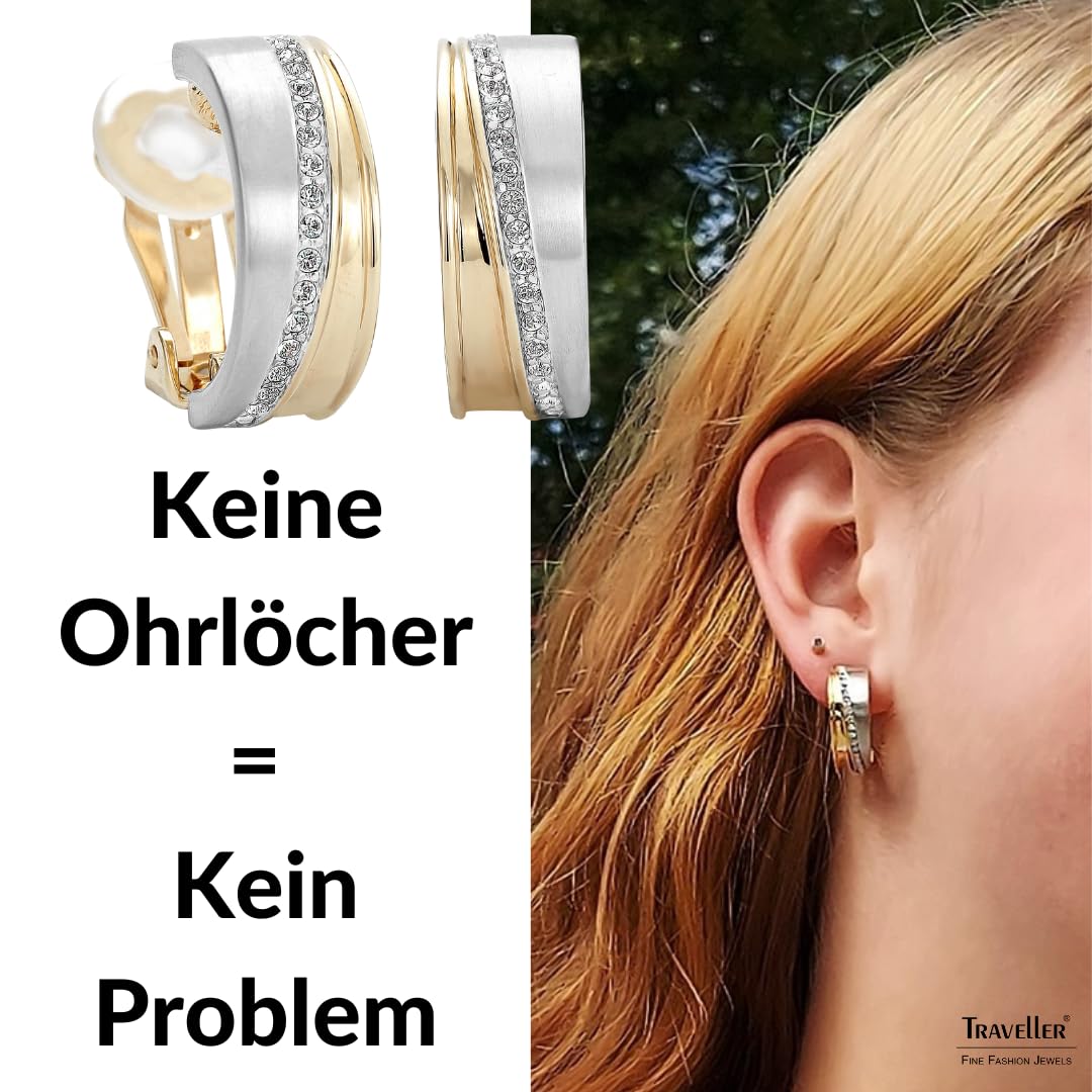Traveller Ohrclip - Damen - Kristall-Steine - bicolor - 156959