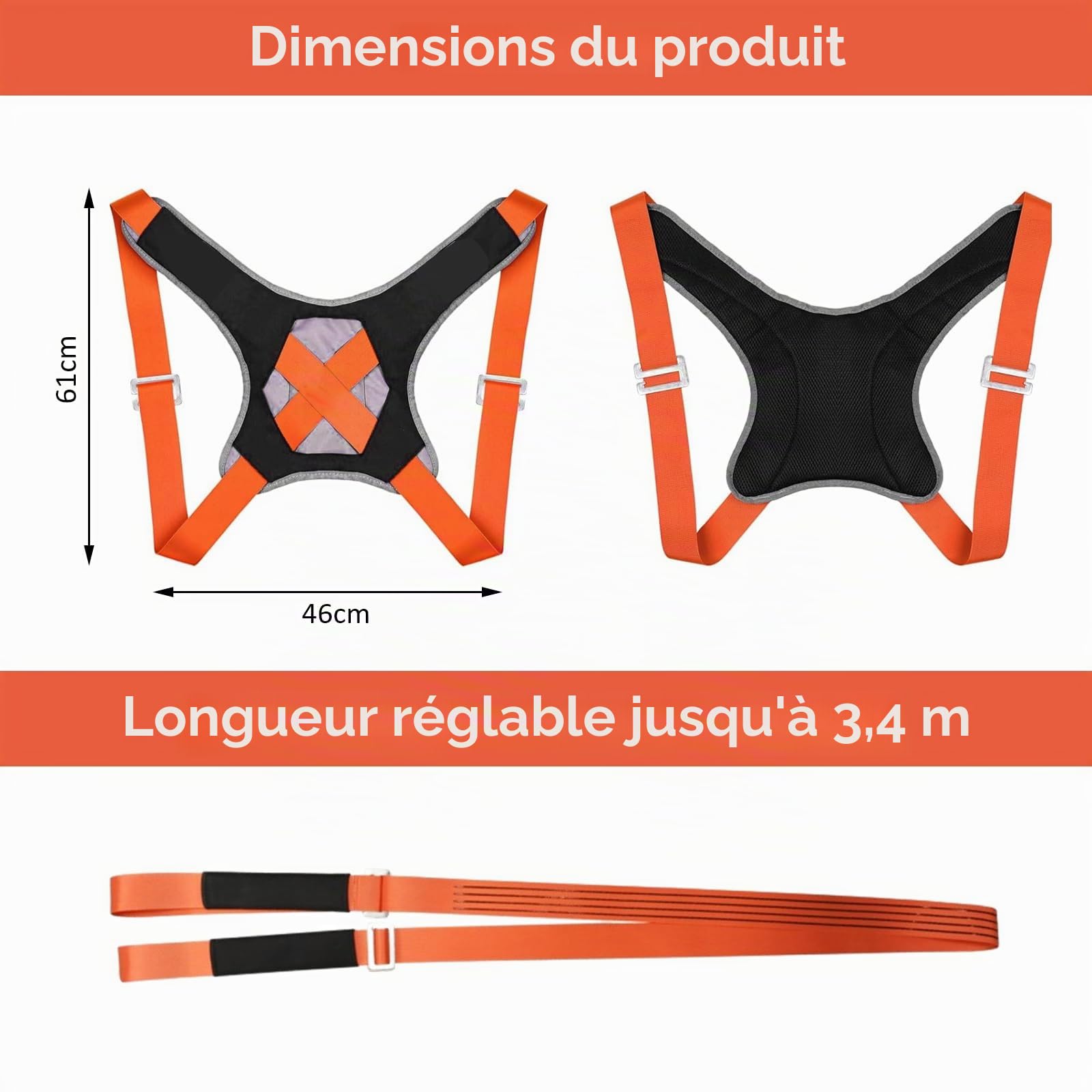 Sangles de Déménagement et Levage, Sangle Portage demenagement Sangle Transport Meuble 2 Personnes, Sangles de Manutention, Levage Jusqu'à 300kg, pour Appareils Meubles Déménageur de Machines