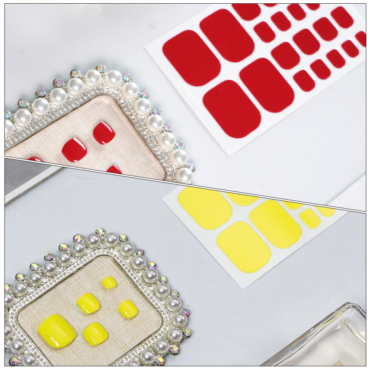 SHERCHPRY 5 Ensembles Autocollants Pour Ongles Décorations Manucure Accessoires Pratiques Pour Salon Et Usage Domestique Facile À Appliquer 12 Feuilles*5