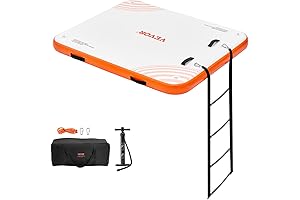 VEVOR Inflatable Floating Island Raft Dock for Pool, Beach, or Ocean