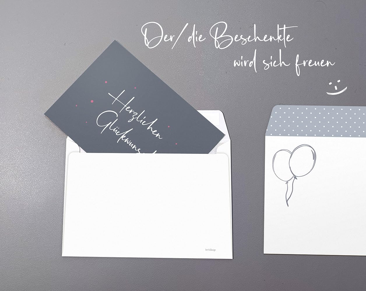 beriluDesign 20 Geburtstagskarten Set mit Umschlägen - Glückwunschkarten, Postkarten zum Geburtstag - Happy Birthday Karten - ideal als Grußkarte oder Gutschein (20 Karten + 20 Umschläge)