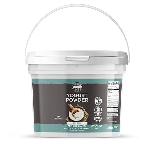 Birch & Meadow 1 galón de yogur en polvo, nutritivo, de leche seca sin grasa