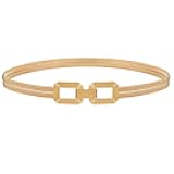 Skinny Metal Elastic Waist Belt for Women Stretch Thin Belt for Dresses
