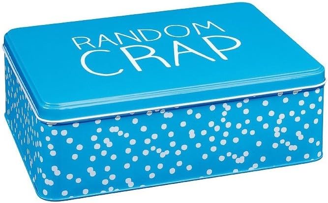 Happy Jackson Large Rectuangular Tin Random Crap, Metal