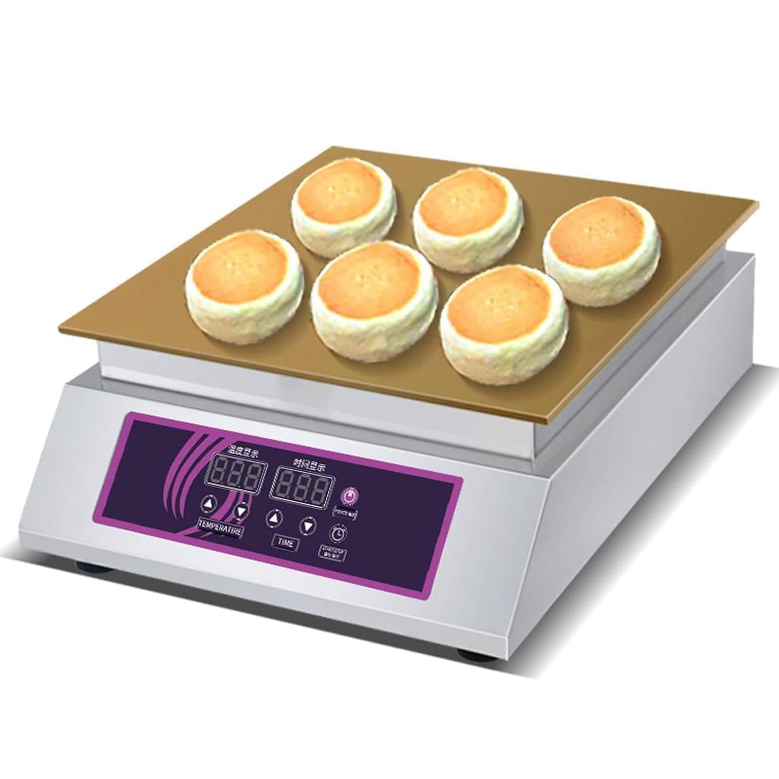 HTTGDGDH Commercial Non-Stick Souffle Maker Machine, Electric Non-Stick Dorayaki Machine, Souffle Maker, Pancake Maker For Home Kitchen Restaurant Bakery Snack Bar,A