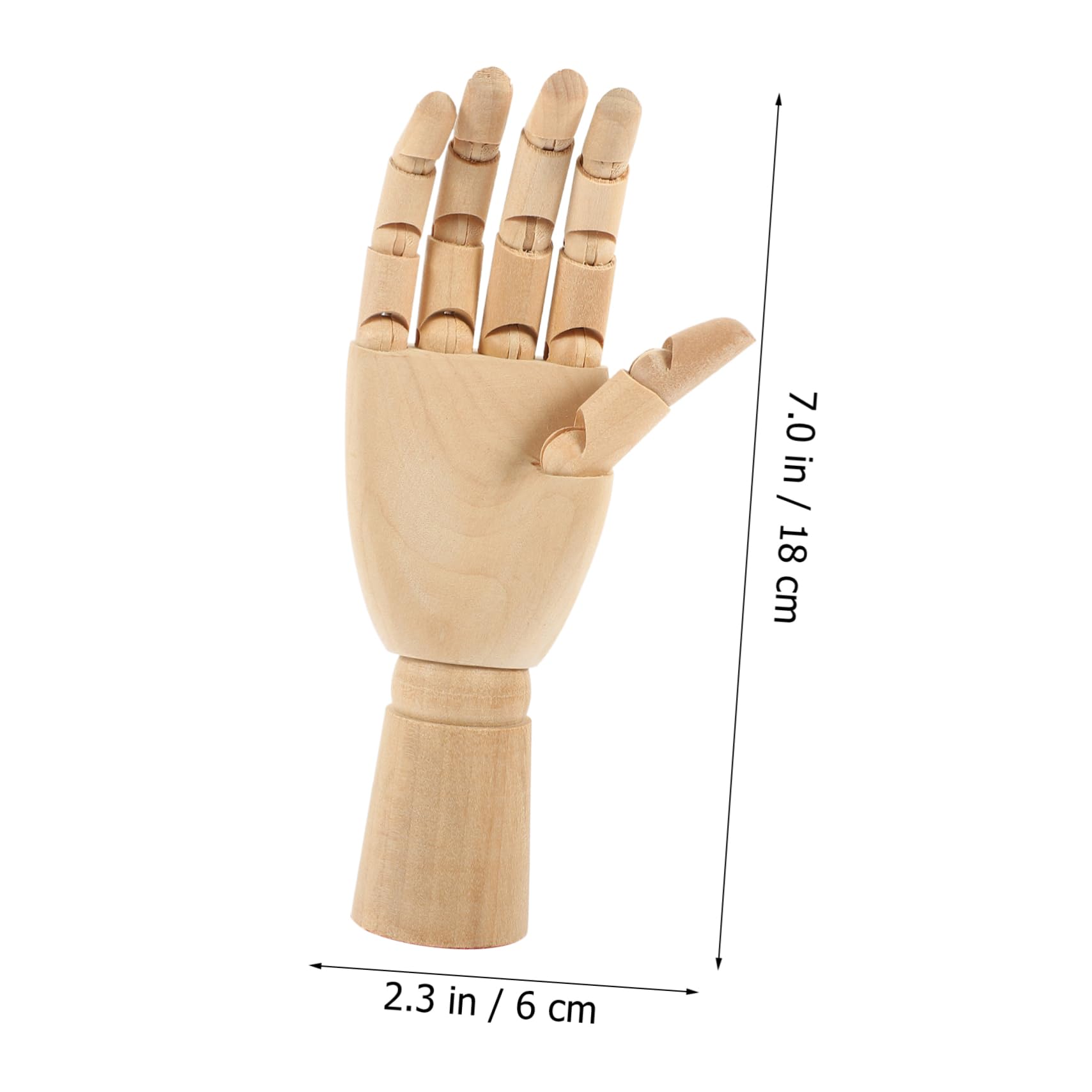Amosfun 3pièces Modèle De Main Bois Articulé pour Dessin Mannequin Flexible à Doigts Réglables pour Art Décoration Main Droite Outil Esquisse pour Créativité Et Apprentissage