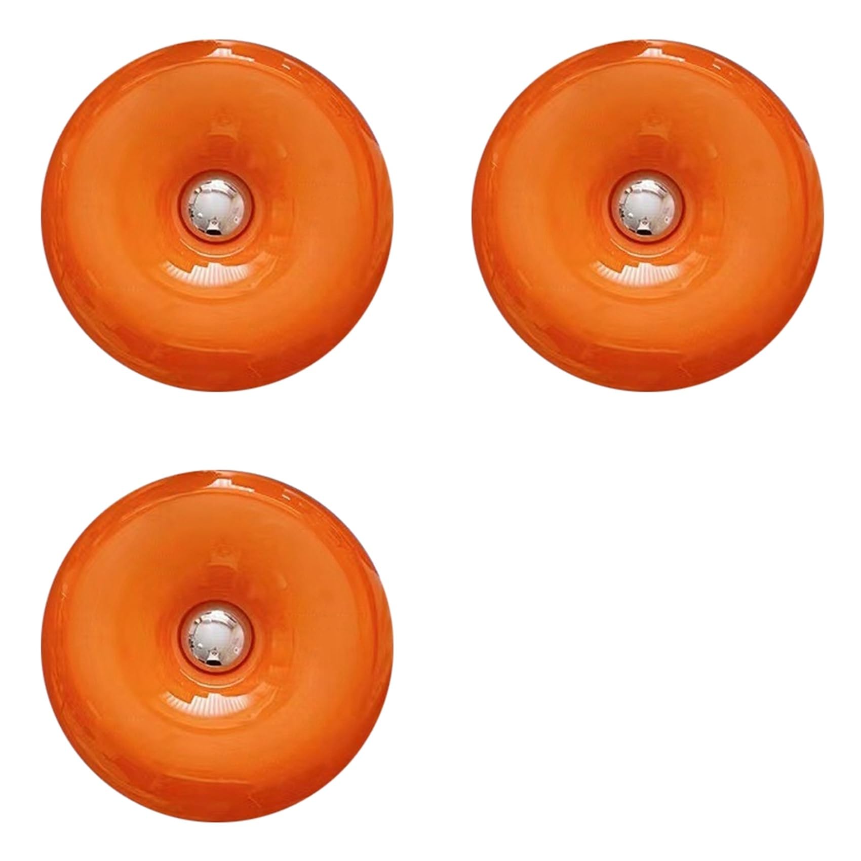 Vjsujehgy 3X Orange Donut Lamp, Mid Century Modern Lamp, Bedside Lamp, Novel Art Deco Lamp