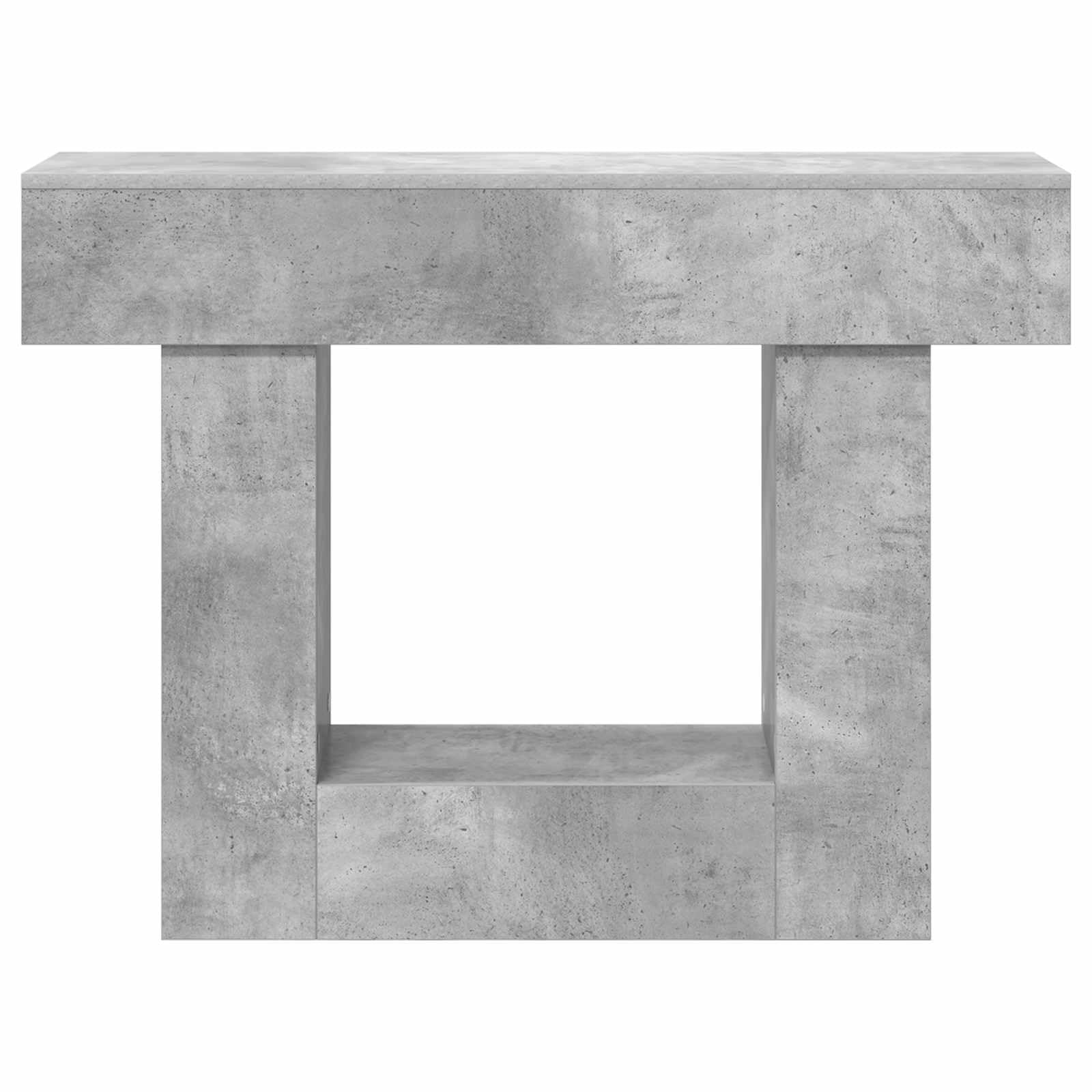 Générique Tavolo consolle grigio cemento 101 x 30 x 74 cm | Design minimalista, scaffalatura, costruzione robusta, per ingresso soggiorno sala da pranzo