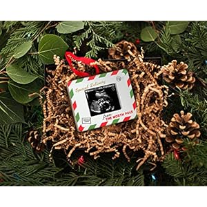 Pearhead Special Delivery Sonogram Christmas Ornament, Pregnancy Announcement Keepsake for Expecting Mothers, Gender-Neutral Baby Holiday Décor Pearhead Special Delivery Sonogram Christmas Ornament Pregnancy Announcement Keepsake for Expecting Mothers Gender Neutral Baby Holiday Decor