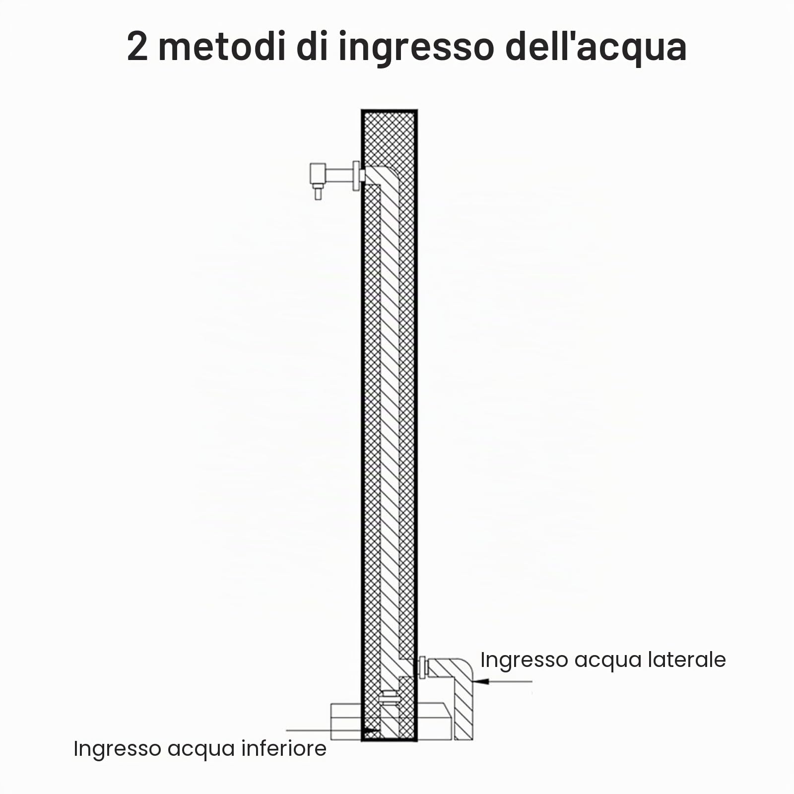 Colonna Acqua Giardino da Esterno, Rubinetto Giardino Fontana da Giardino in Acciaio Inossidabile 304, Rubinetto a Doppia Uscita con Pistola a Spruzzo, per Irrigazione da Giardino, Fattoria, Cortile(B