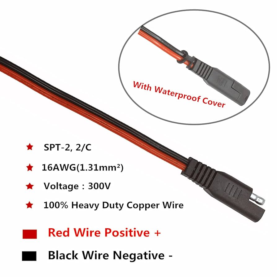 さがぴ　2点 Amazon.com : SAE to SAE 2 Pin Quick Disconnect Harness DC