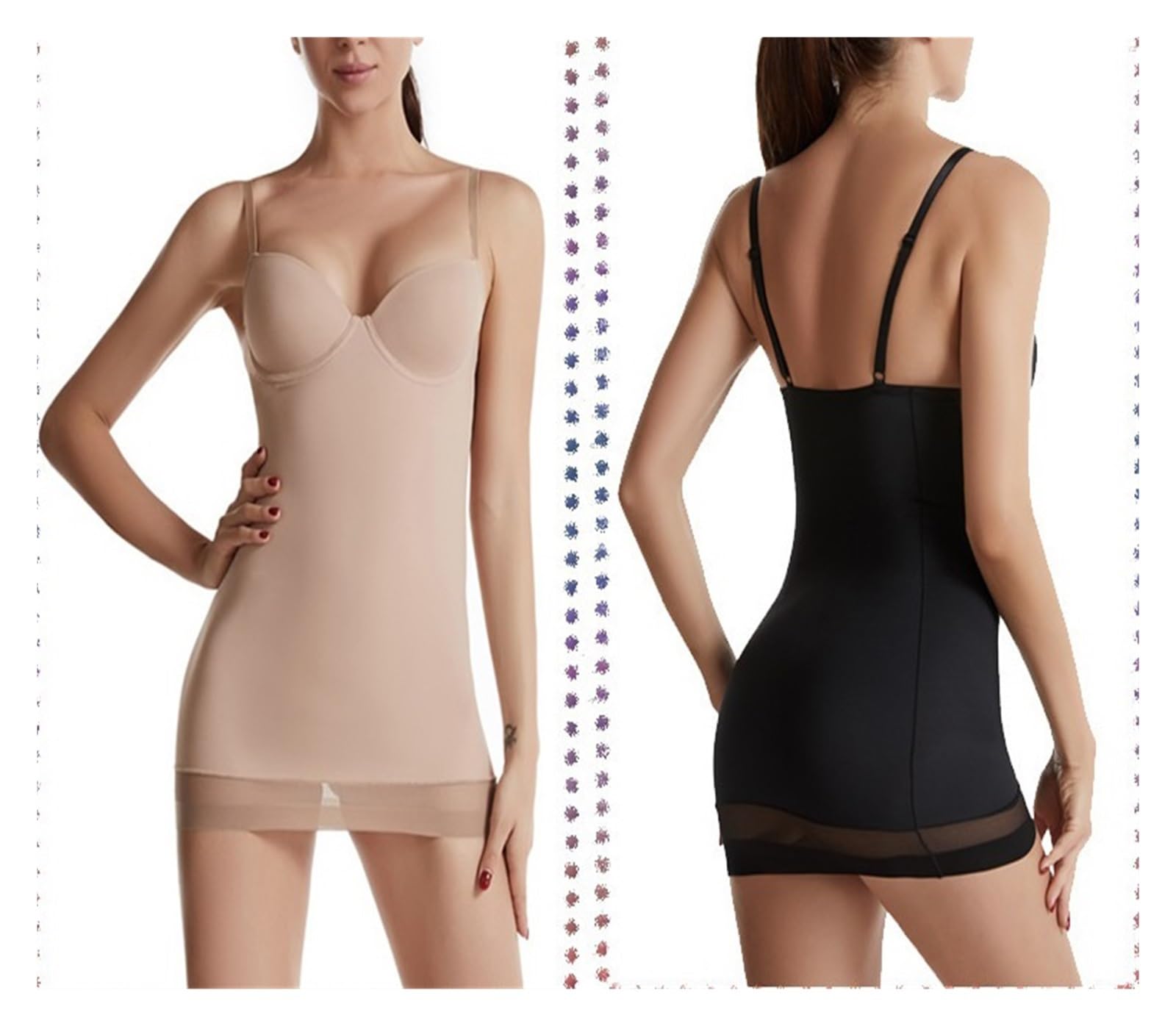 TTDGYYXW Vestido Shapewear para Mujer Sexy Shapewear Corset Bodycon Bottom Dress Shapewear Body Ajustable con Sujetador