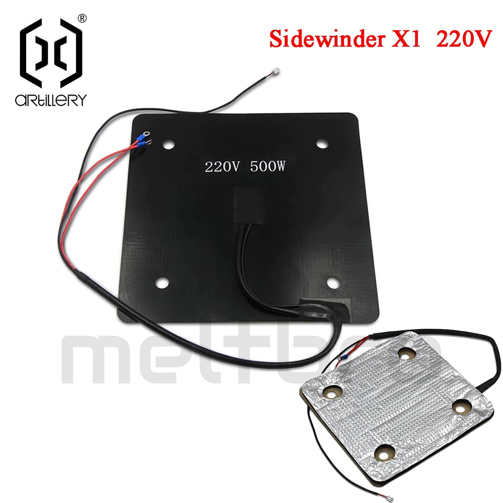 Artillery Sidewinder X1 Genius Heizbett Heizmatte Heizung mit/ohne Isolierung 220V (für Genius mit Isolierung)