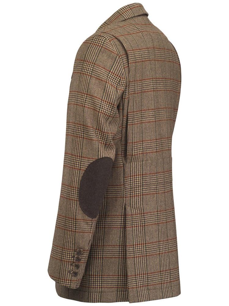 Giacca sportiva da uomo in tweed pied de poule scozzese vintage sottile misto lana con risvolto dentellato caldo giacca casual da lavoro
