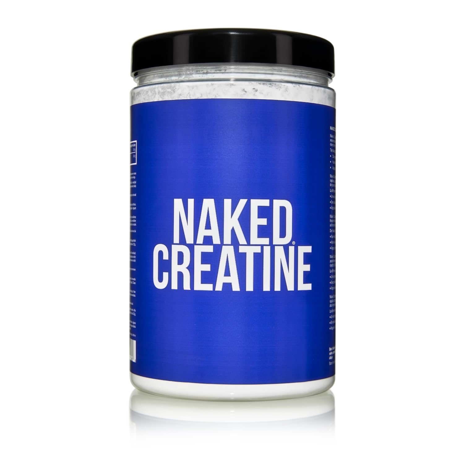 NAKED Pure Micronized Creatine Monohydrate Powder - Unflavored, 500g - Vegan, No GMOs, Gluten, Soy, Additives - Promotes Muscle Growth & Strength - 147 Servings