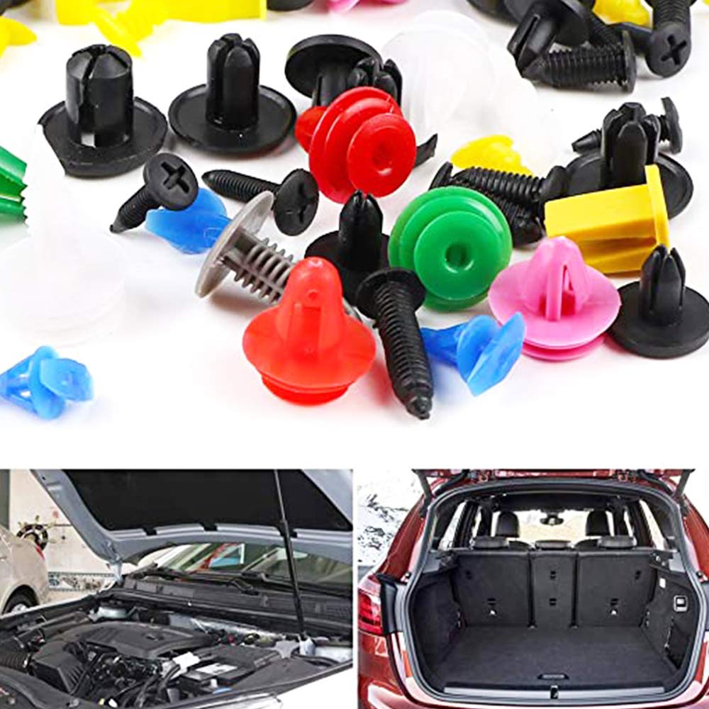 1000 Clip Di Fissaggio Auto Universali - Rivetti In Plastica Per Portiere, Paraurti E Pannelli