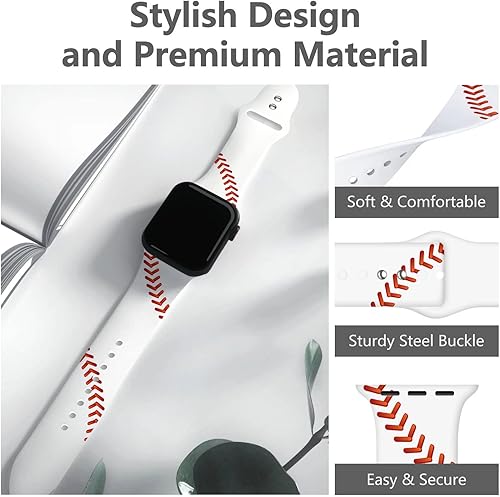 Miniatura 3 de Holidays - Correa de reloj compatible con Apple Watch de 1.49, 1.57, 1.61, 1.65, 1.65 y 1.73 pulgadas, correa de reloj inteligente de silicona