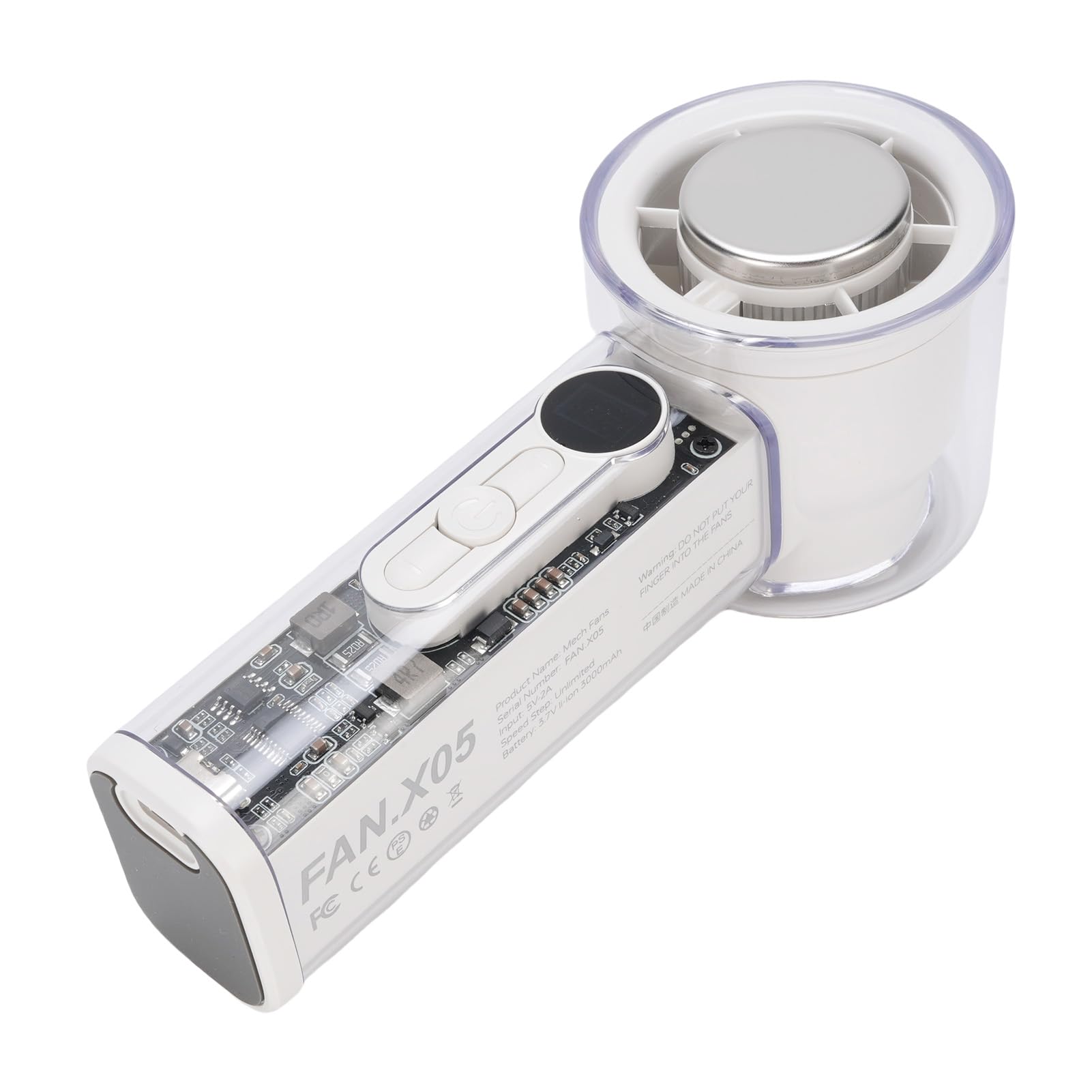 Acouto Ventilatore Portatile Portatile con Raffreddamento a Ghiaccio 100 Marce Ventola Silenziosa per Viaggi Casa Spiaggia Leggero D Ventola di Raffreddamento Silenziosa Porta L (WHITE)