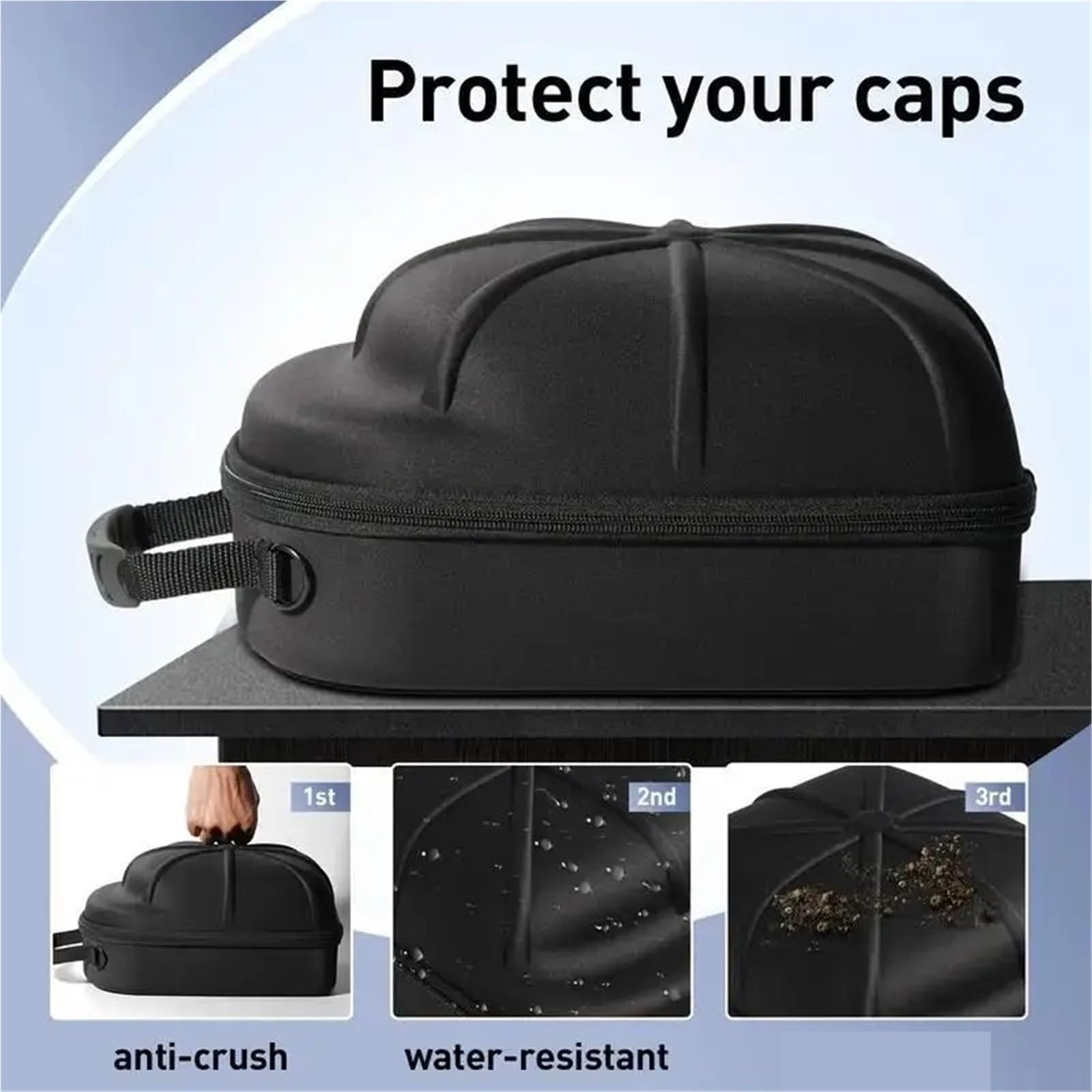 Custodia Rigida Per Cappelli Da Baseball Borsa da viaggio for cappello baseball Custodia for berretto esposizione for scatola di immagazzinaggio trasporto for in Eva