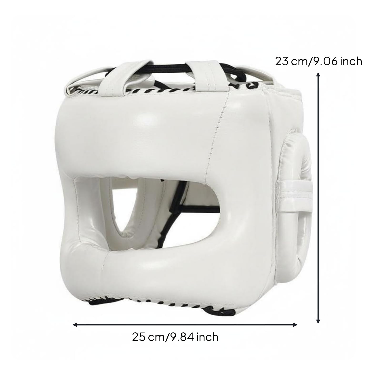 Casco da Paracolpi Integrale con Protezione Viso Guance Mento Naso Imbottitura per Attenuare Impatti Stabilità Durante Movimenti Intensi, Bianco, S Taglia Bambino