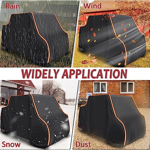 Image of StarknightMT Heavy Duty UTV Cover 4 Seater Waterproof 420D Oxford Windproof | 157 inch x65 inch x77 inch, Compatible with Polaris Ranger Crew 1000 900 570 General RZR, UTV Cover for All-Weather Outdoor Storage