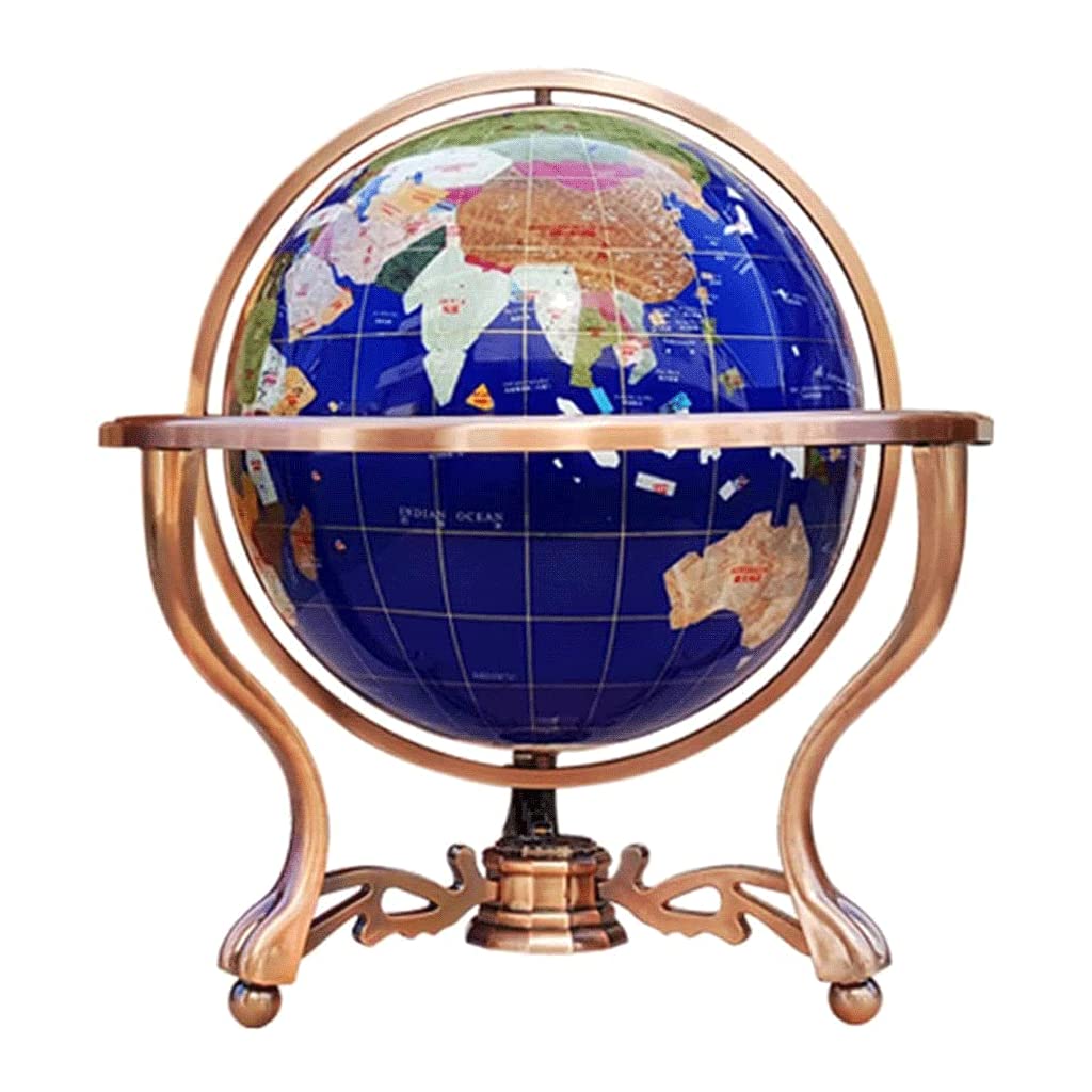 POCHY Mappamondi Grande mappamondo educativo Vintage Fatto a Mano mappamondo geografico bilingue Girevole mappamondo per Regalo di apprendimento in Classe Pratico Moda