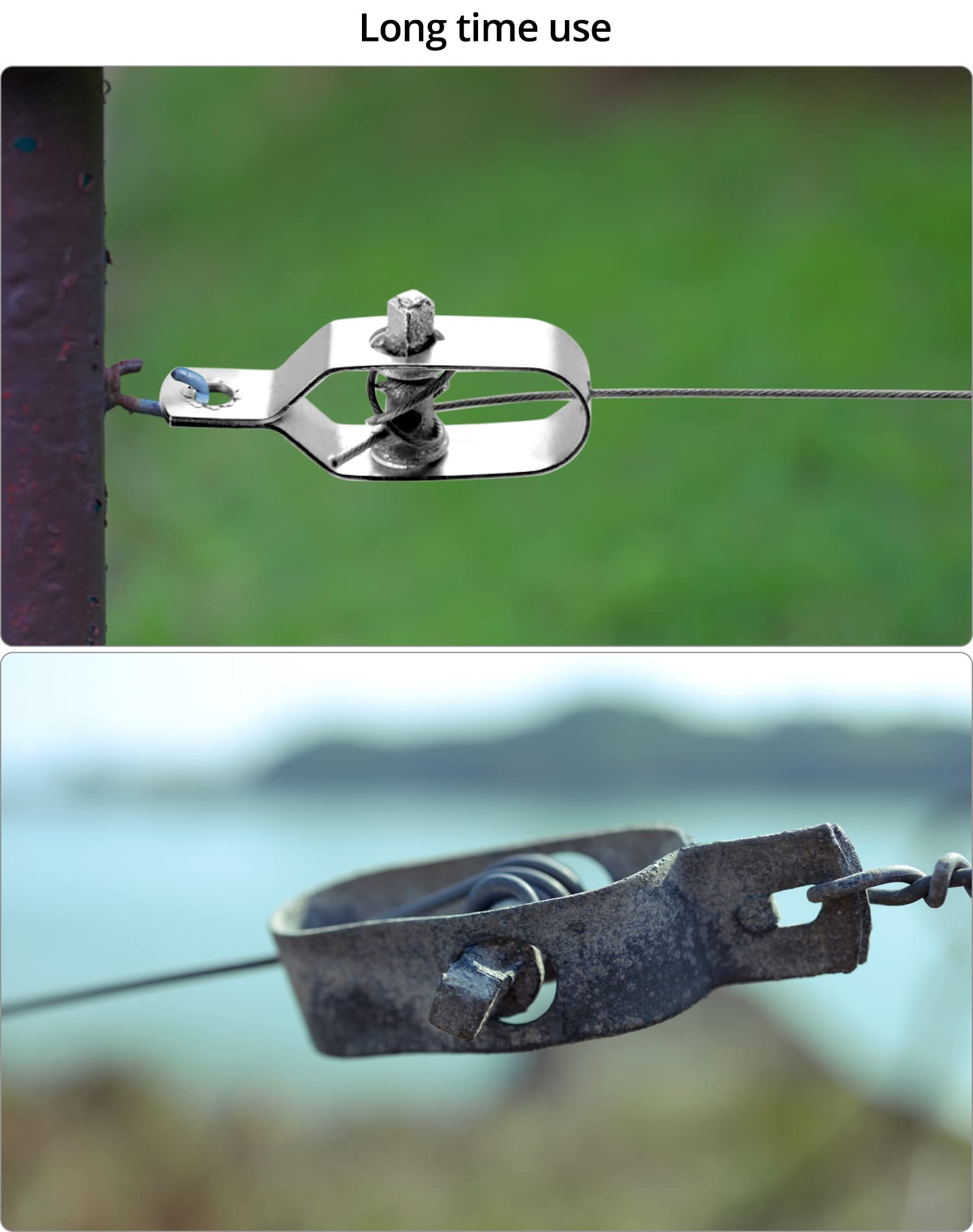 QWORK® 40 Stück Zaunspanner, 90MM für Zaun, Gartenarbeit, Maschendraht